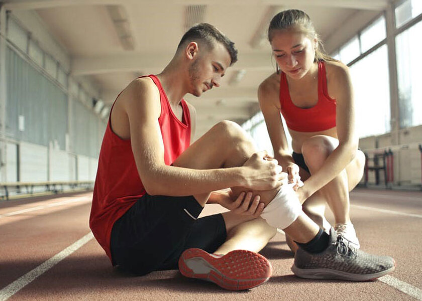 Sportler mit Verletzung