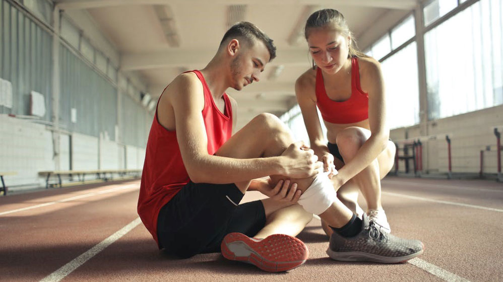 Sportler mit Verletzung